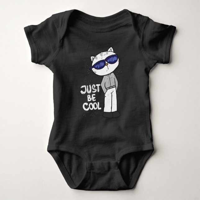 Cool cat baby bodysuit (Front)