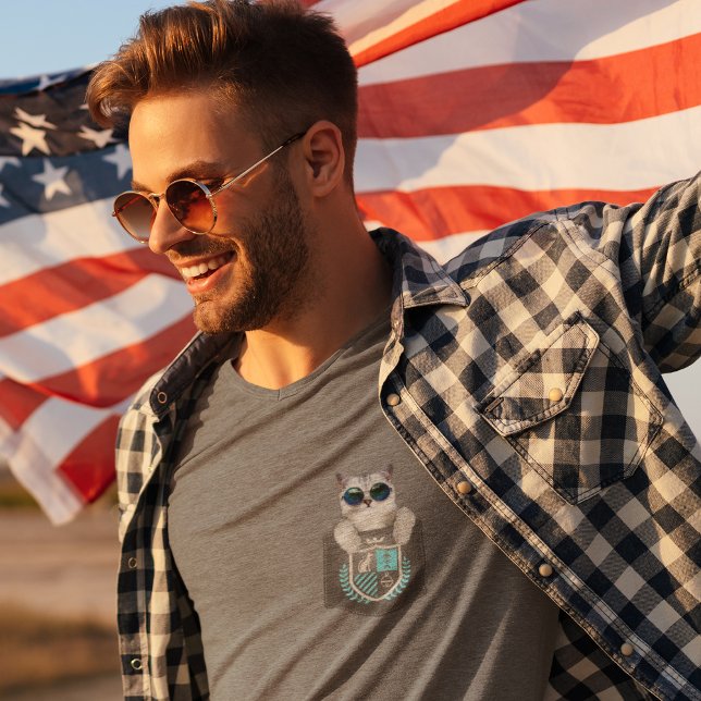 Cool Cat Cat Lover Pocket Kitten With Sunglasses T-Shirt (Creator Uploaded)