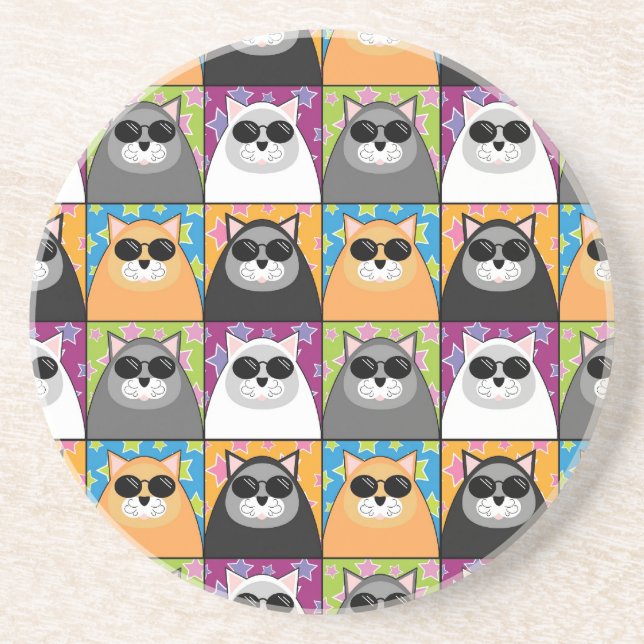 Cool Cat Coaster (Front)
