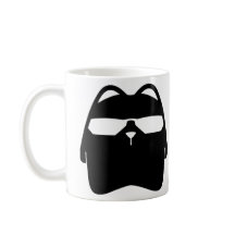 Cool Cat Coffee Mug, Secret Agent, Sunglasses