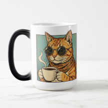 Cool Cat Coffee Retro Style Design for Cat Lovers