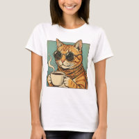 Cool Cat Coffee Retro Style Design for Cat Lovers