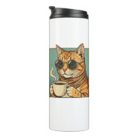 Cool Cat Coffee Retro Style Design for Cat Lovers