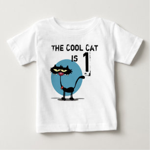 Cool Cat Customisable Birthday T-shirt