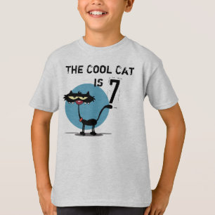 Cool Cat Customisable Birthday T-shirt