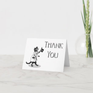 Cool Cat Customisable Thank You Card