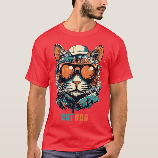 Cool Cat Dad T-Shirt (Front)