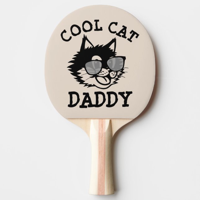 COOL CAT DADDY DAD FATHER'S DAY PING PONG PADDLE (Front)