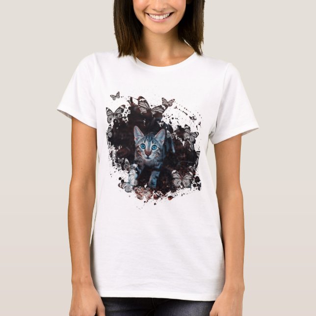 Cool Cat Design T-Shirt (Front)