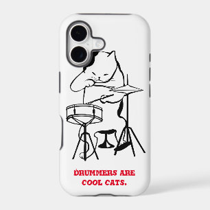 Cool Cat Drummer Phone Case