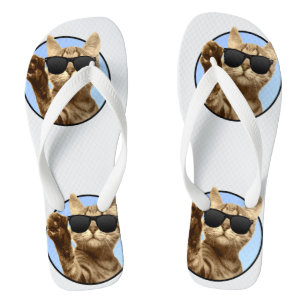 Cool Cat Flip Flops