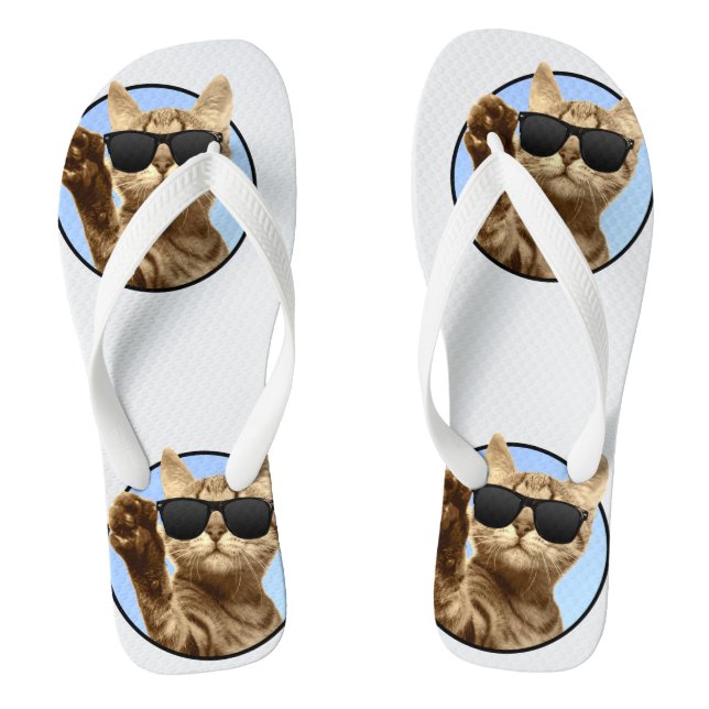 Cool Cat Flip Flops  (Footbed)
