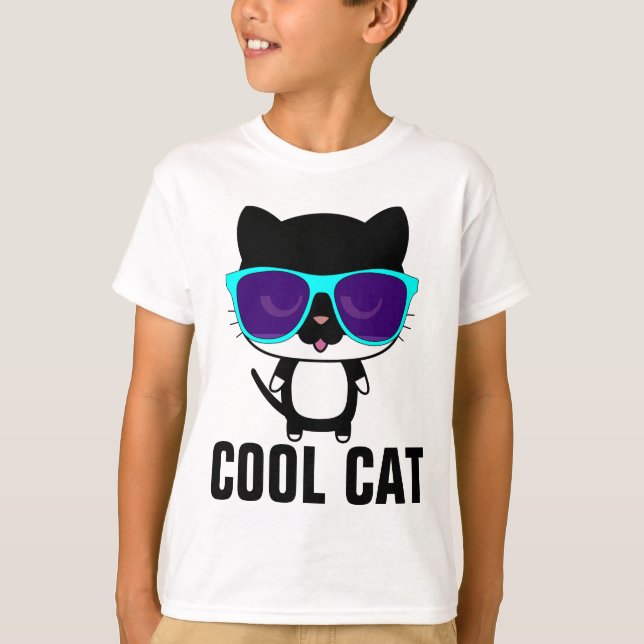 COOL CAT Funny Kids Boys T-shirts (Front)
