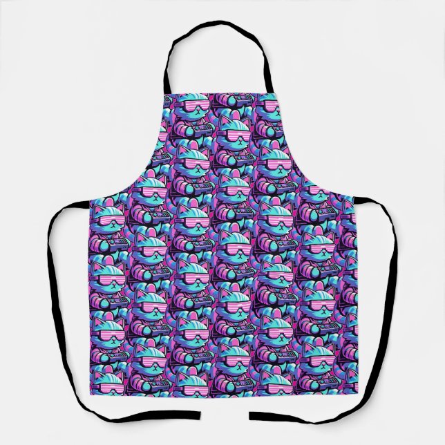 Cool Cat Gamer Apron (Front)