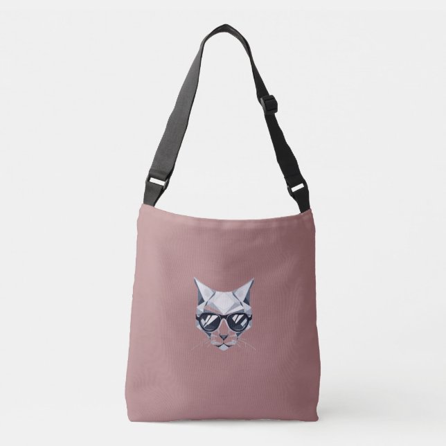Cool Cat Geometric Crossbody Bag (Front)