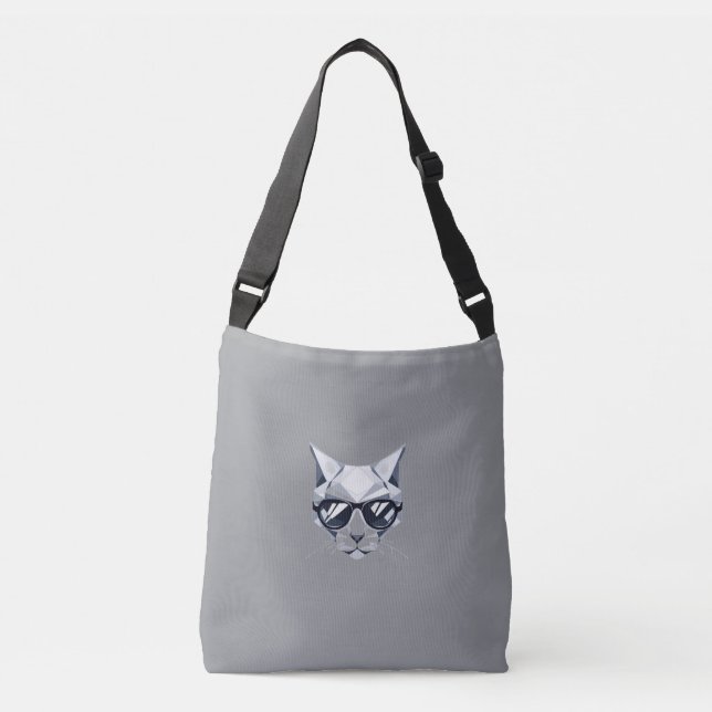 Cool Cat Geometric Crossbody Bag (Front)