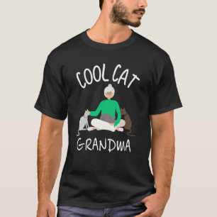 Cool Cat Grandma Retired Trouble Maker T-Shirt