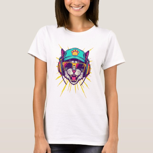 Cool Cat Graphic T-Shirt (Front)