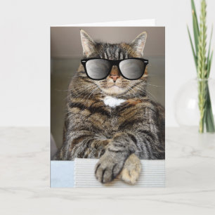 COOL CAT HAPPY BIRTHDAY SUNGLASSES GREETING CARDS