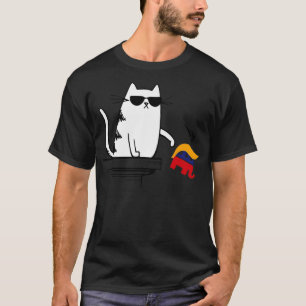 Cool Cat Harris Walz Knock Over Trump Elephant Hai T-Shirt