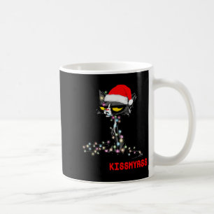 Cool Cat Hat Merry Kiss My Christmas Coffee Mug