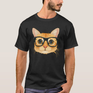 Cool cat head wearing spectacles costume for cats T-Shirt