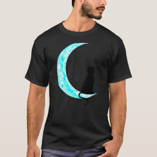 Cool Cat in Moon - Ideal Gift for Cat Lovers T-Shirt