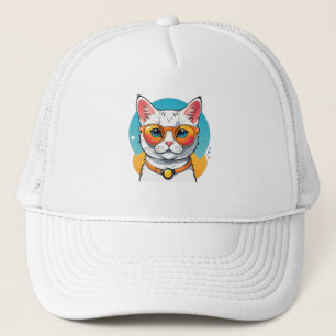 Cool Cat in Sunglasses  Trucker Hat