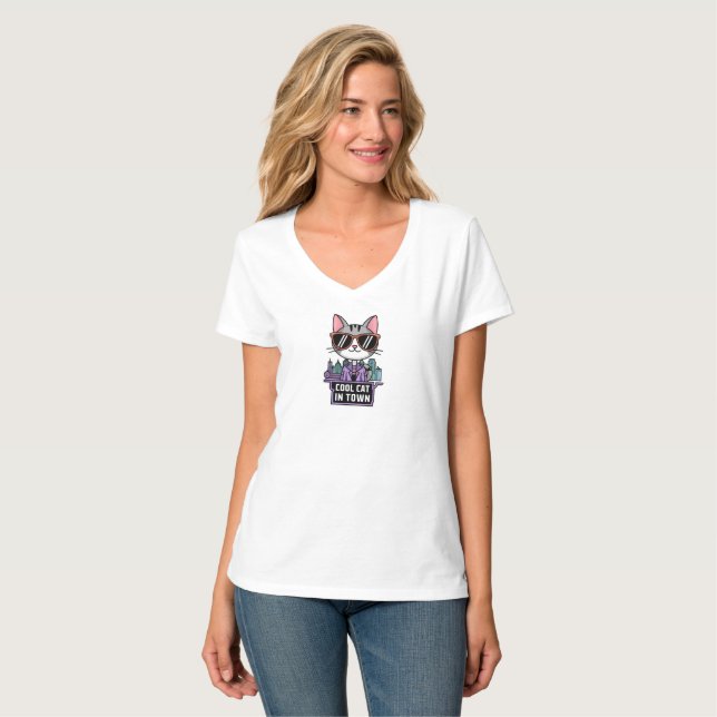 Cool Cat in Town T-Shirt (Front Full)