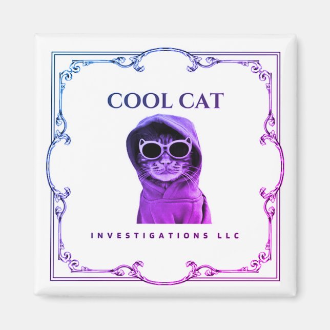 Cool Cat Investigations LLC magnet (Front)