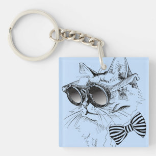 Cool Cat Key Ring