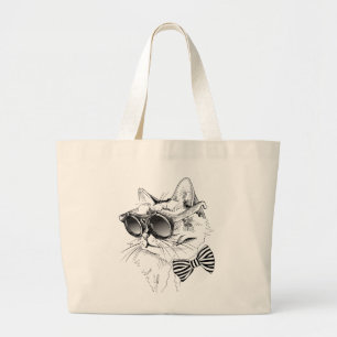 Cool Cat Large Tote Bag