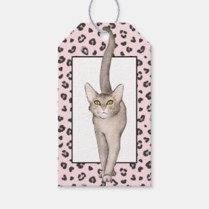 Cool Cat Leopard Print Gift Tag