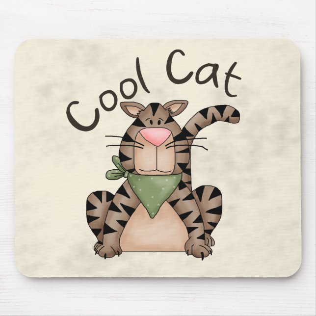 Cool Cat Mouse Pad (Front)