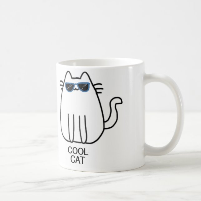 'Cool cat' mug-cat series Coffee Mug (Right)