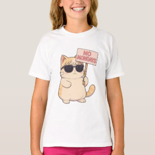 Cool Cat No Mondays Aesthetic Meme T-Shirt