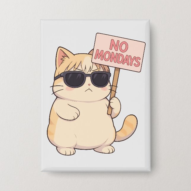 Cool Cat No Mondays Esthetic Meme (Front)
