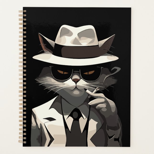 Cool Cat Noir: Suave and Mysterious Feline Planner (Front)