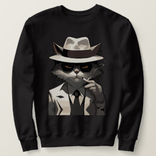 Cool Cat Noir: Suave and Mysterious Feline Sweatshirt