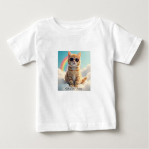 Cool Cat on a Cloud Design  Baby T-Shirt