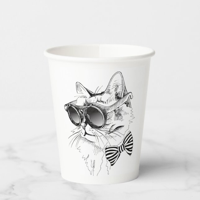 Cool Cat Paper Cups (Left)