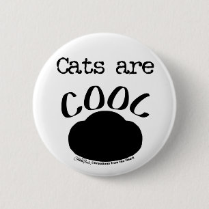 Cool Cat-Paw Print 6 Cm Round Badge