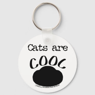Cool Cat-Paw Print Key Ring