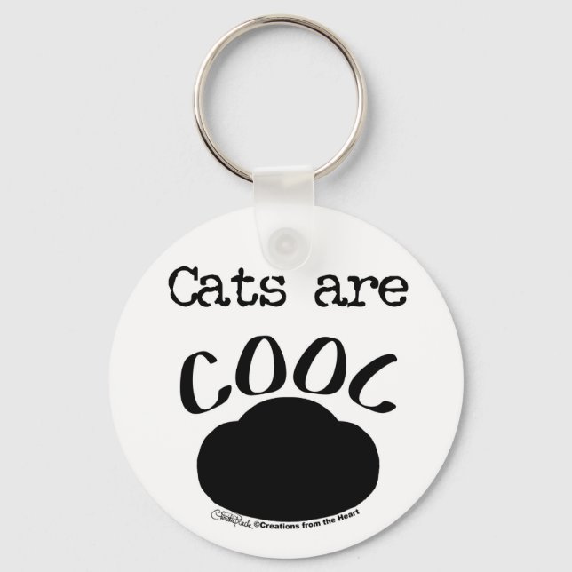 Cool Cat-Paw Print Key Ring (Front)