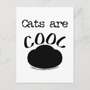 Cool Cat-Paw Print Postcard