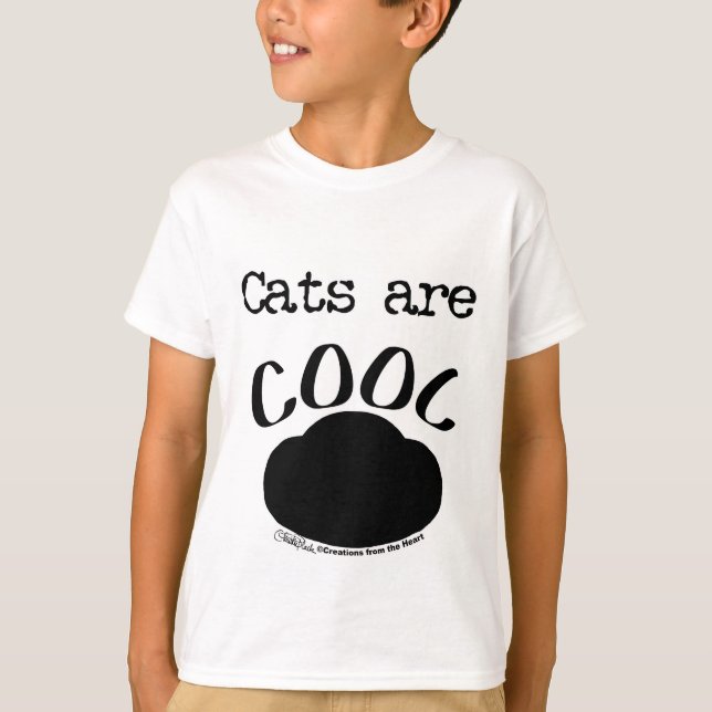 Cool Cat-Paw Print T-Shirt (Front)