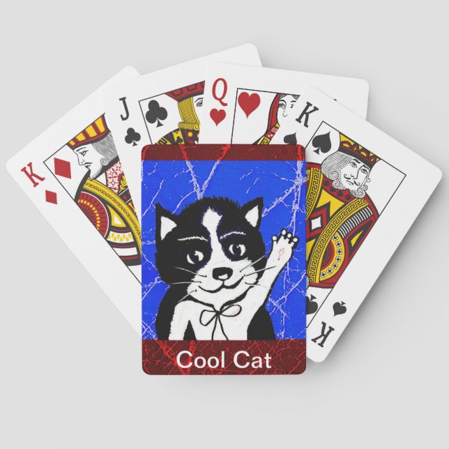 Cool Cat Print,  Playing Cards (Back)