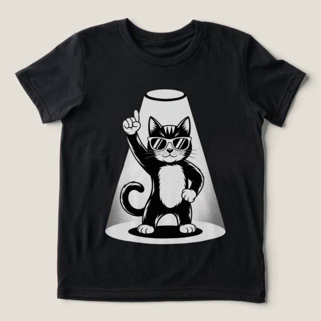 Cool Cat Rock Dancer Tee | Funny Animal Music Gift (Design Front)