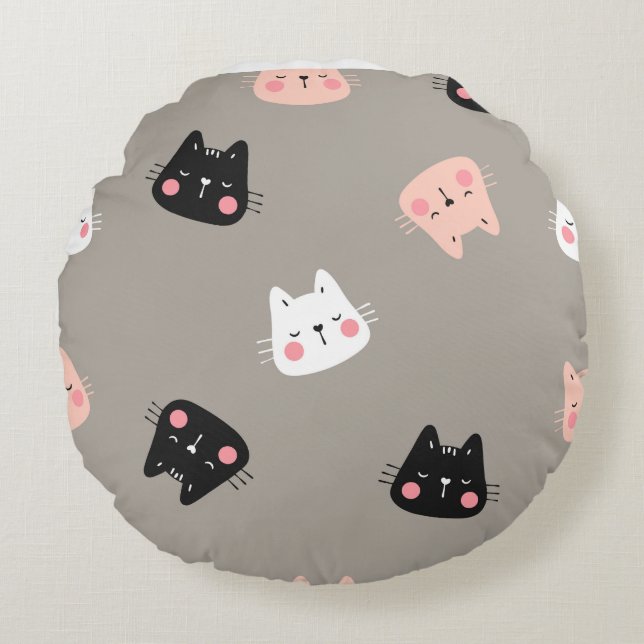Cool Cat  Round Cushion (Front)