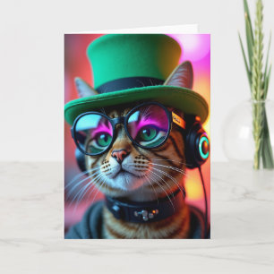 Cool Cat Shades Top Hat Fun Card